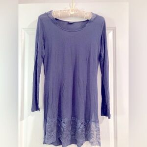 LA PERLA lace navy short pajama dress. Size Small